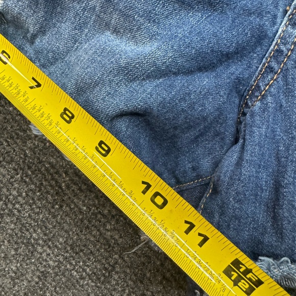 Rewash Frayed Denim Blue Shorts - Picture 5 of 6